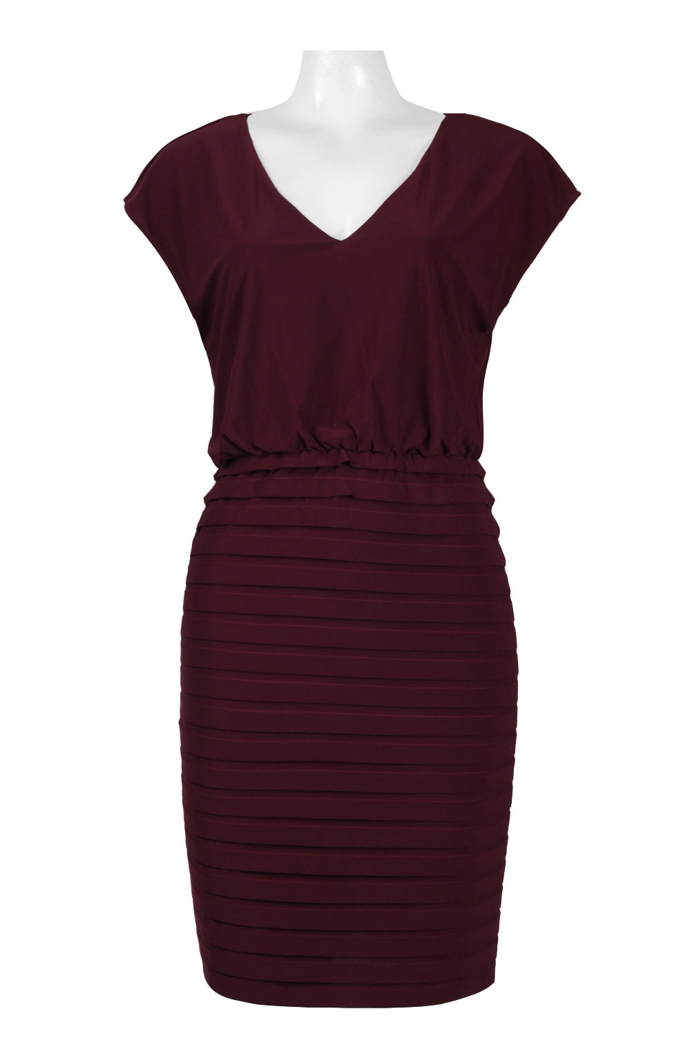 Adrianna Papell Cap Sleeve Banded Jersey Dress