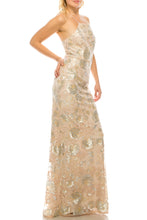 Load image into Gallery viewer, Adrianna Papell Metallic Sequin Embroidered Dress
