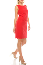 Load image into Gallery viewer, Adrianna Papell Scalloped Hem Popover Crepe Dress
