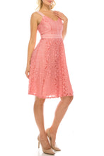 Load image into Gallery viewer, Adrianna Papell Day Pleated Flared Lace Dress
