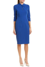 Load image into Gallery viewer, Donna Morgan 3/4 Sleeve Twisted Neck Sheath Dress
