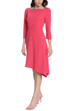 Load image into Gallery viewer, Donna Morgan Three Quarter Sleeve Oblique Dress
