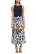 Load image into Gallery viewer, Donna Morgan Floral Skirt &amp; Tank Contrast Dress
