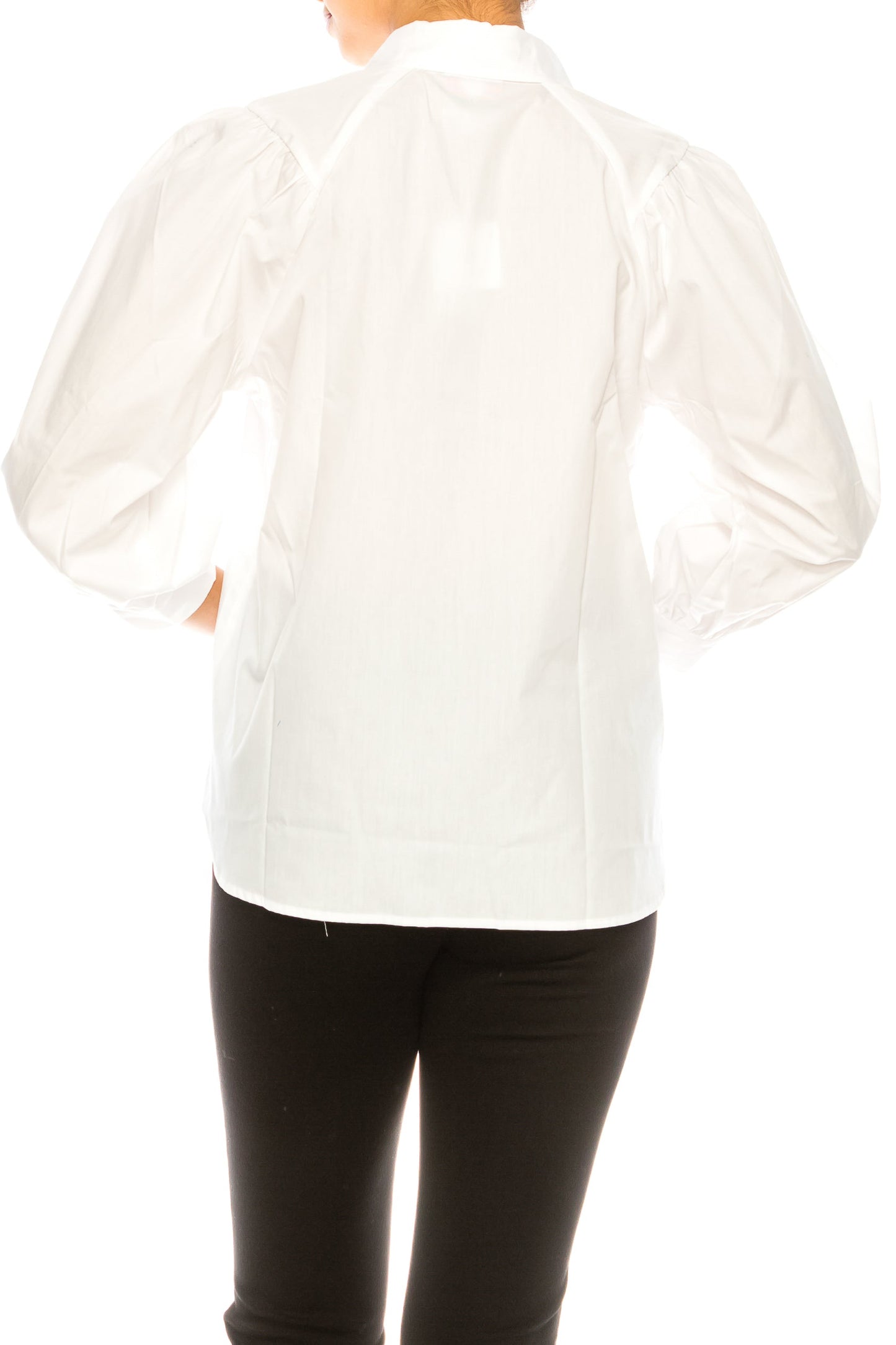 Hester & Orchid White Button Up Collared Top