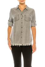 Load image into Gallery viewer, Hester &amp; Orchid Tencel Button Up Collared Top
