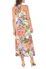 Load image into Gallery viewer, London Times Floral Print Halter Maxi Dress
