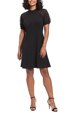 Load image into Gallery viewer, London Times Crew Neck Short Sleeve A-Line Dress
