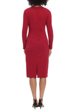 Load image into Gallery viewer, Maggy London Sweetheart Neckline Midi Sheath Cocktail Dress
