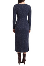 Load image into Gallery viewer, Maggy London Stretch Surplice V-Neck Long Sleeve Wrap Midi Dress
