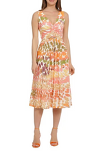 Load image into Gallery viewer, Maggy London Sleeveless Ruched-Tie A-Line Dress
