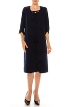 Load image into Gallery viewer, Maya Brooke 3/4 Sleeve 2 Piece Jacket Dress
