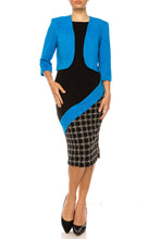 Load image into Gallery viewer, Maya Brooke Angled Contrast Print Jacket Dress
