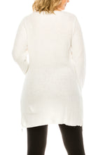 Load image into Gallery viewer, Nygard White Long Sleeve Tunic with Side Zipper Detail
