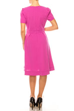 Load image into Gallery viewer, Shelby &amp; Palmer Short Sleeve A-Line Buttoned Dress

