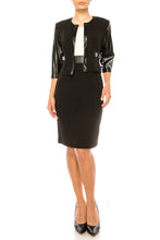 Load image into Gallery viewer, Studio One Faux-Leather Contrast Jacket Dress
