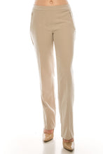 Load image into Gallery viewer, Zac &amp; Rachel Twill Slim Pant with 2 Front Faux Zipper Pockets
