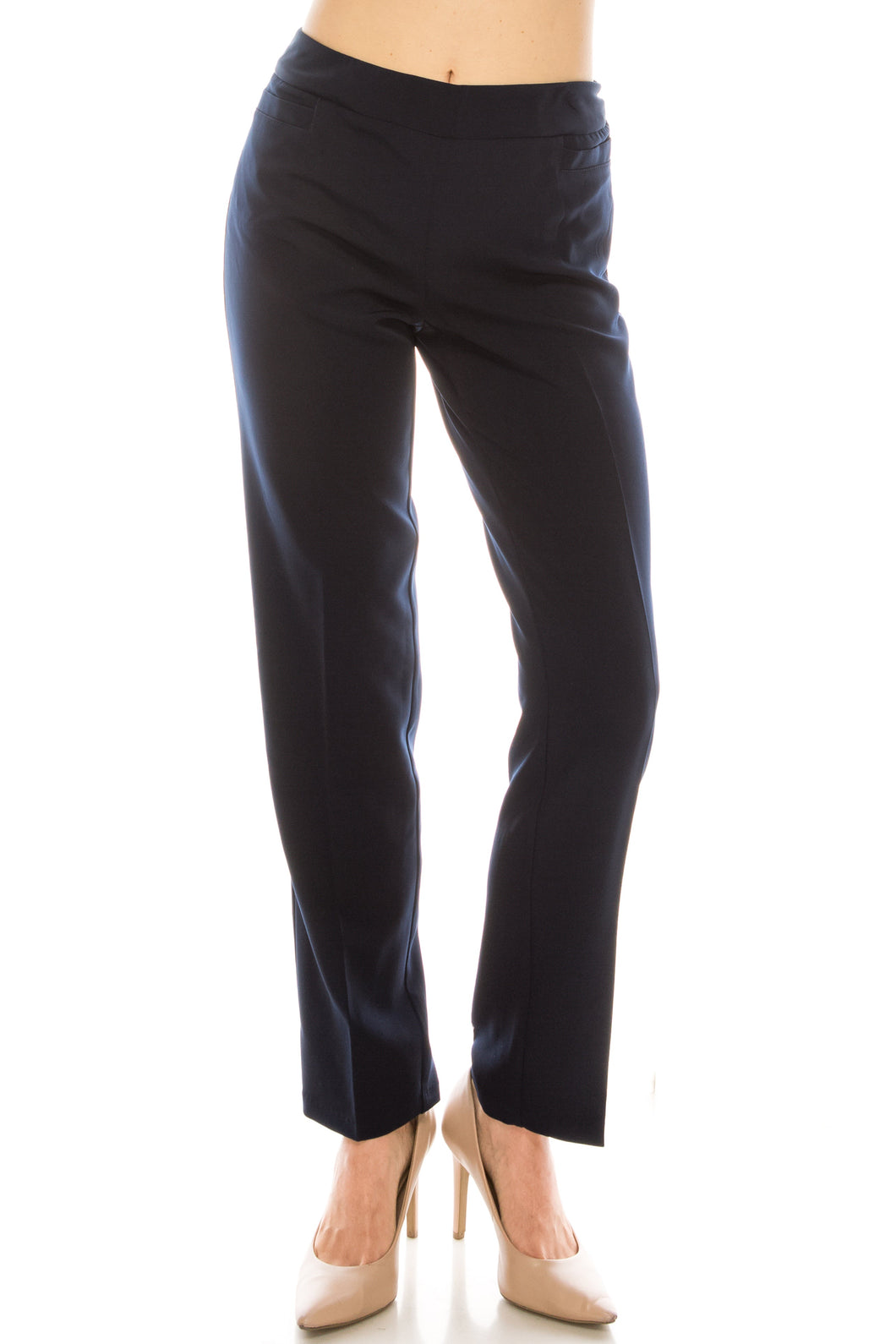 Zac & Rachel Twill Slim Pants with 2 Front Functional Pockets