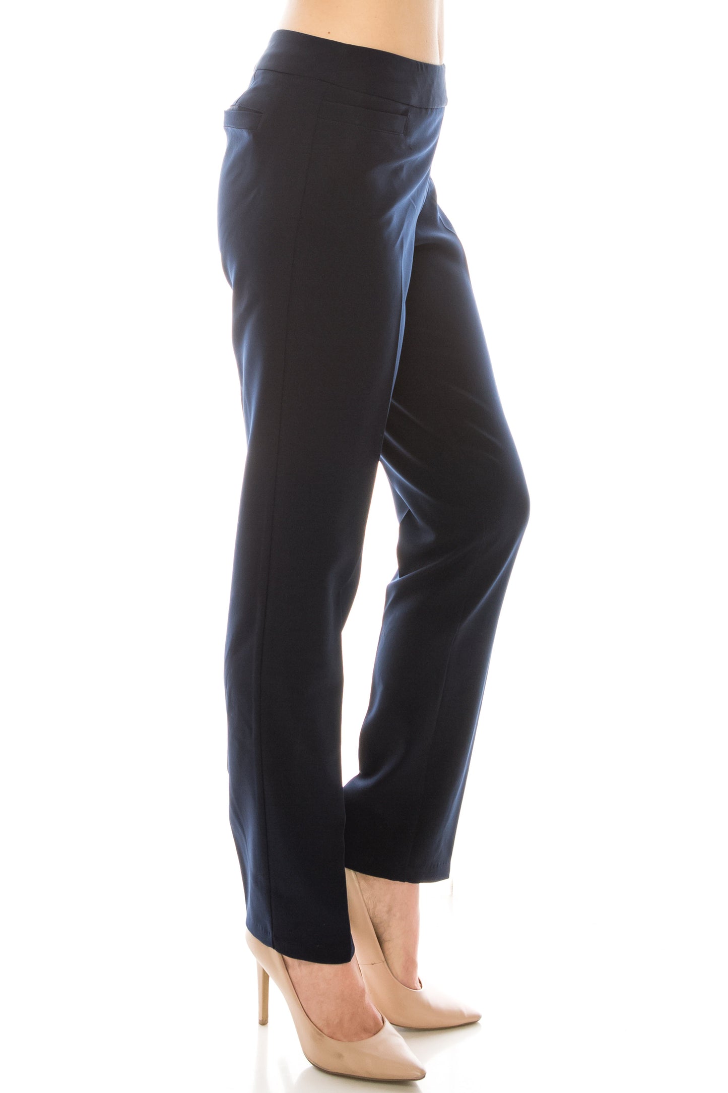 Zac & Rachel Twill Slim Pants with 2 Front Functional Pockets